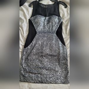 Aidan Silver Sequin Dress
